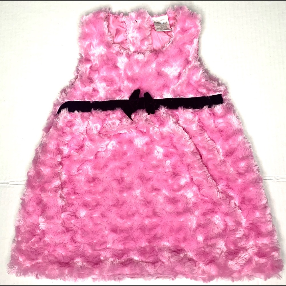 Furry pink sleeveless dress by Cutie Pie. Size 18m